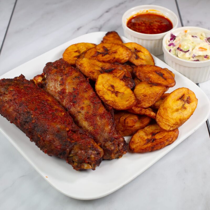 Turkey and Yam or Plantain with Sauce